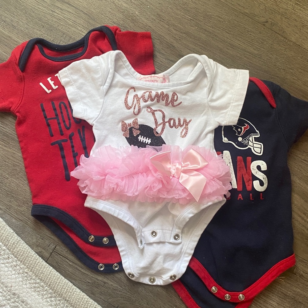 NFL Houston Texans Red and Blue Bodysuits